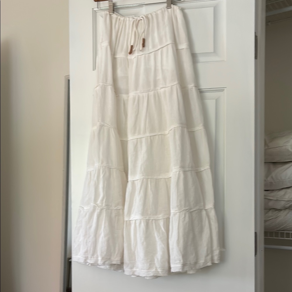 Free People // Simply Smitten White Maxi Skirt